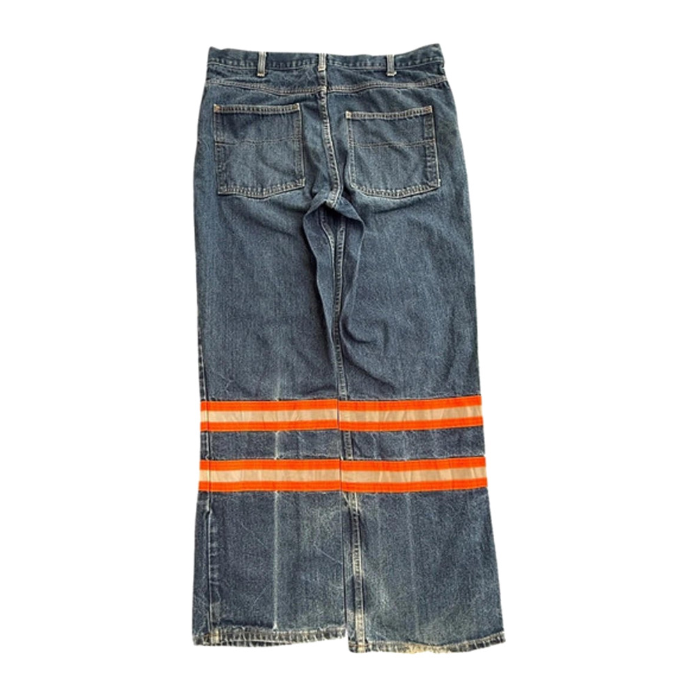 Vintage Caspia Y2K Baggy Reflective Jeans W38 L31 Made USA - Picture 3 of 8